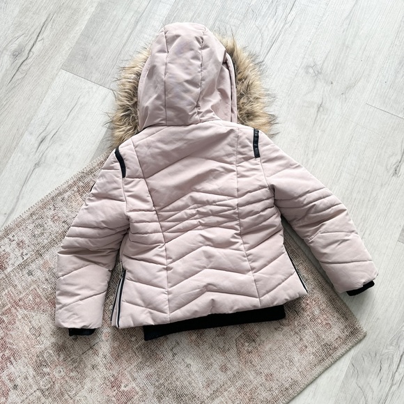 Point Zero Winter Hooded Jacket- Removable Fur- Blush - Size 5 - Picture 4 of 16